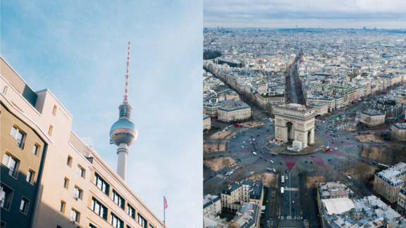 Collage Berlin / Paris - Photos via Unsplash