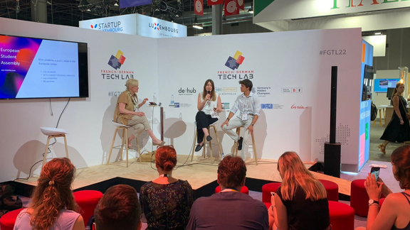 ESA participants in panel at VivaTech Festival, Paris