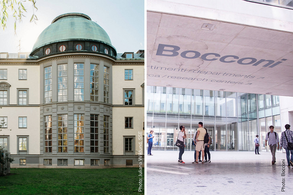 Photos of SSE and Bocconi University campuses