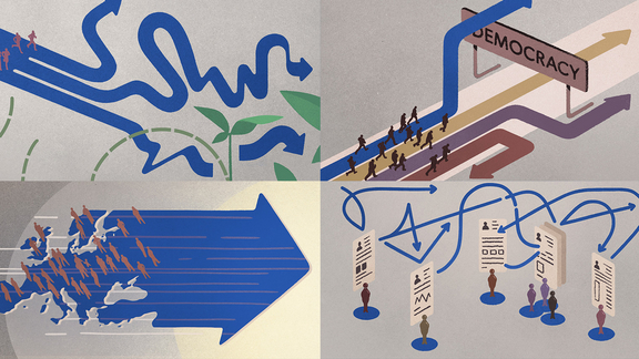 Illustration, CIVICA's four focus areas