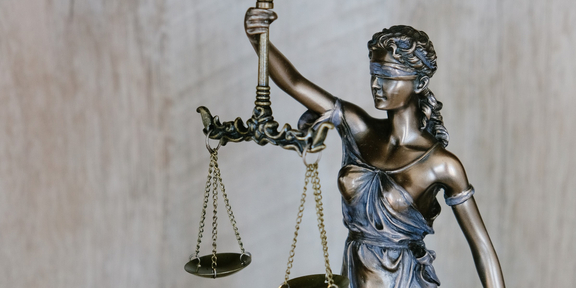 Statue of Lady Justice with scales