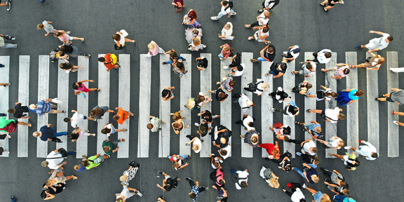 Aerial view crosswalk Credit Varavin88 Shutterstock
