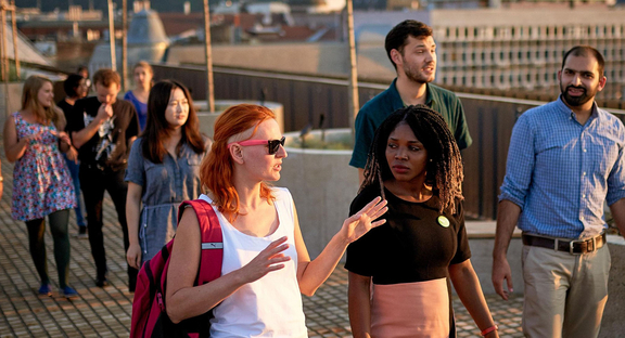 CEU students on campus