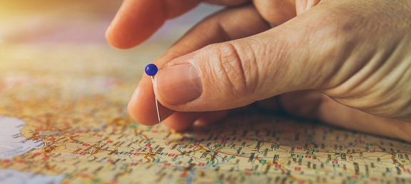 Image of pin on a map